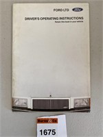 1979 Ford Drivers Operating Instructions Booklet
