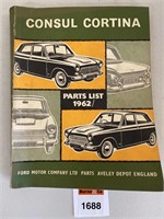 1962/ Ford Consul & Cortina Parts List