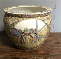 Oriental Porcelain Hand Painted Jardiniere