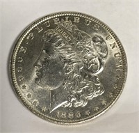 1886 Morgan Silver Dollar - A. U.