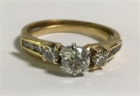 Diamond And 14k Gold Wedding Ring Set