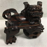 Oriental Carved Fudog Sculpture