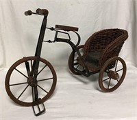 Miniature Tricycle With Wicker Seat