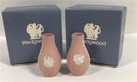 2 Wedgwood Pink Spiral Perfume Bottles