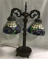 Leaded Glass Double Parlor Light