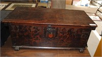 early 1800s handmade dovetailed dowry chest