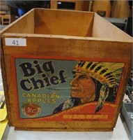 big chief canadian apple advertising box