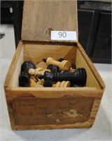 chessman wc horn bro co chess pieces