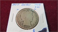 1900 P BARBER 1/2 DOLLAR 90%