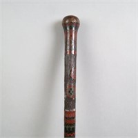 Japanese Cloisonne & Wood Walking Stick,