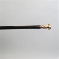 Victorian Gold-Filled Handled Walking Stick,