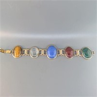 Vintage Scarab Gemstone Bracelet,