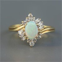 Opal & Diamond Ring,