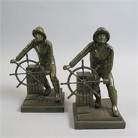 Pair of Jennings Brothers Bronze Bookends,