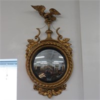 18th Century Bullseye Mirror with Eagle,