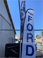 2 x Ford Dealership Car Yard Flags (one faded)