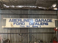 Early Timber Aberlines Garage Ford Dealers Sign