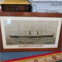 Early Lithograph of Steamship "St.Louis & St. Paul