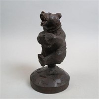 Carved Black Forest Cigar Holder Bear Figurine,