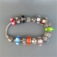 Pandora Sterling Silver Charm Bracelet,