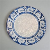 Dedham Pottery Plate with Rabbit Border,