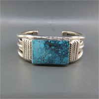 Orville Tsinnie Navajo Turquoise Sterling Bracelet