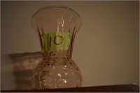Pink depression glass vase-9"