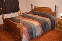 6-pc. Oak bedroom suite-King size, mattress not