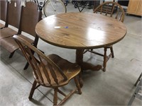 42 Inch Oak Table/2 Chairs