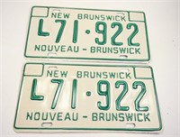 CAR LICENSE PLATES - New Brunswick (Set)