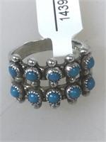 925 silver & turquoise Native American ring, size