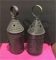 Two Lanterns Pressed Steel Cut Outs