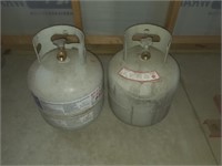 2 propane bottles