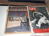 2 MAGAZINES LIFE 1937 & FORTUNE 1941