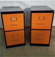 PAIR SIGNORE SMALL FILING CABINETS
