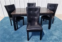 Modern Dining Table And 4 Chairs Set