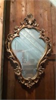 Gold Tone Filigree Framed Mirror - A
