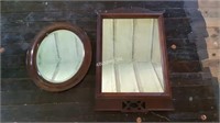 Vintage Wood Frame Mirrors - X2 - A