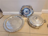 Assortment of Silver Plated Trays & More - S