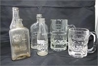 Vintage Glass Bottles & Cups - 1