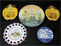 Decorative Wall Plates - Assorted (5) - 1