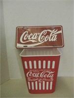 9" Plastic Popcorn Bucket & Metal License Plate