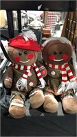 Gingerbread Stuff Sitting Dolls - Battery Operated