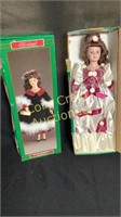 TWO HOUSE OF LLYOD CHRISTMAS DOLLS