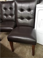 Set of 6 beautiful leather  chairs