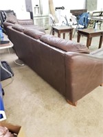 3 seat brown leather couch