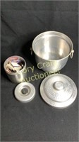 ALUMINUM CANISTER AND ICE BUCKET