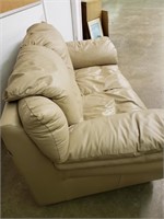 Love seat cream leather couch