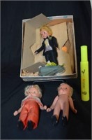 (3) VINTAGE STORY BOOK USA DOLLS - 1 ON STAND