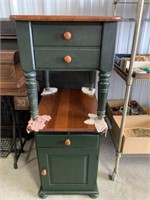 END TABLES - 1 WITH 1 DRAWER, 21"L X 25"W X